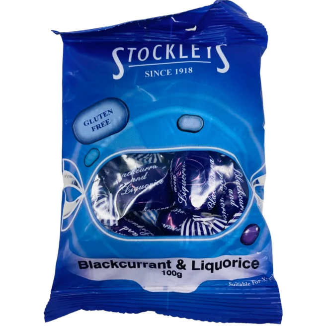 Stockleys Blackcurrant & Liquorice Bag 100g