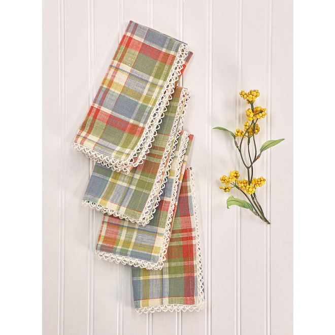 Sunwashed Plaid Cotton Napkin Set