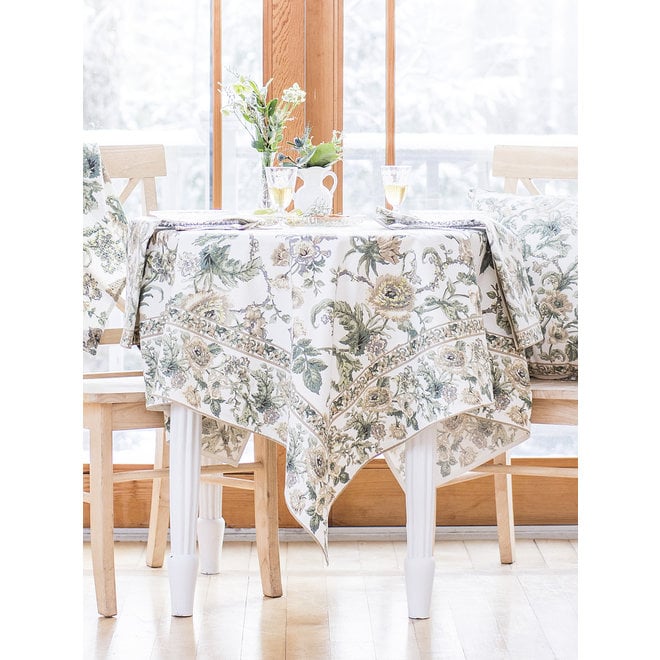 Lillian Ecru Tablecloth, 54" x 54"