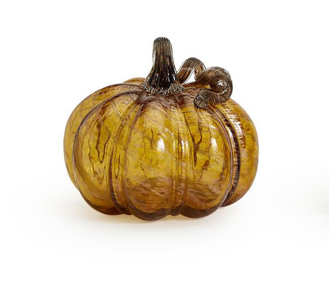 Two's Company Amber Glass Pumpkin British Isles