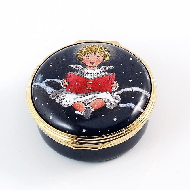 Cherub Singing Enamel Box