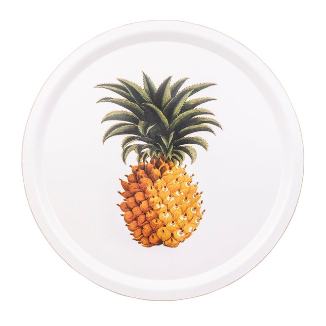 Kitchen Garden Pineapple Round Birchwood Tray