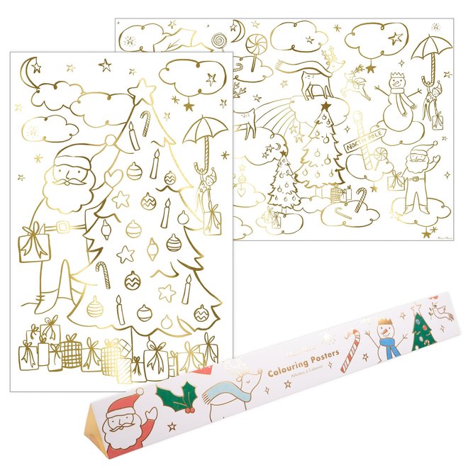 Christmas Coloring Posters Set