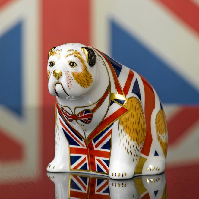 Union Jack Bulldog Paperweight