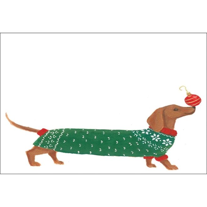 Christmas Dachshund Place Card (8 pack)