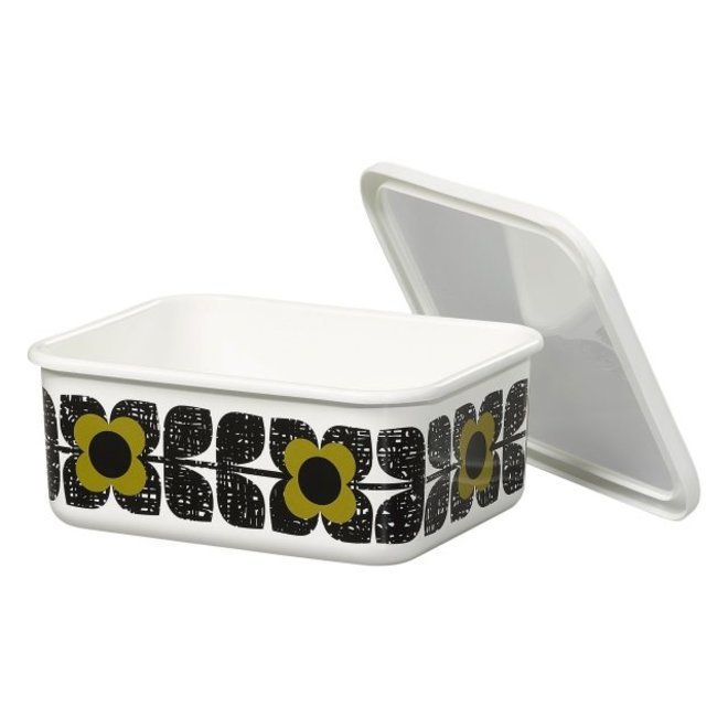 Orla Kiely Scribble Square Flower Seagrass Storage Container