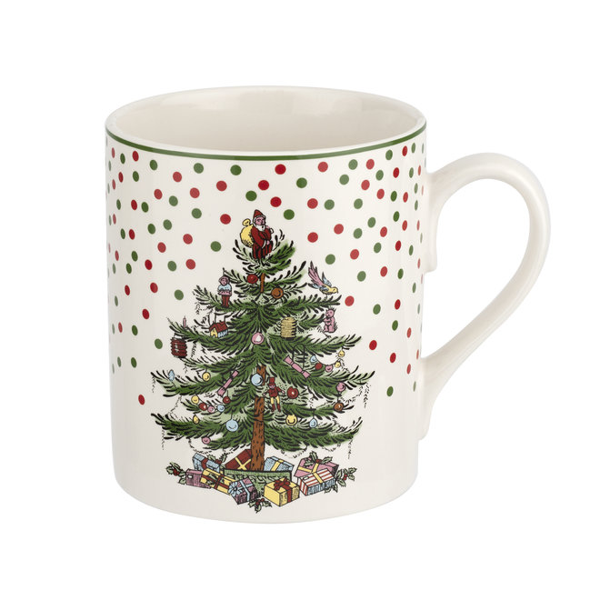 Christmas Tree Polka Dot Mug