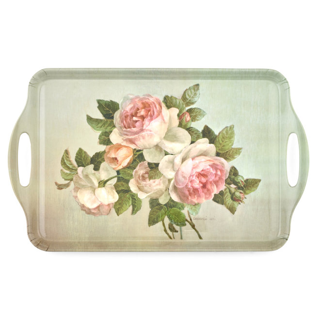 Antique Roses Large Handled Tray