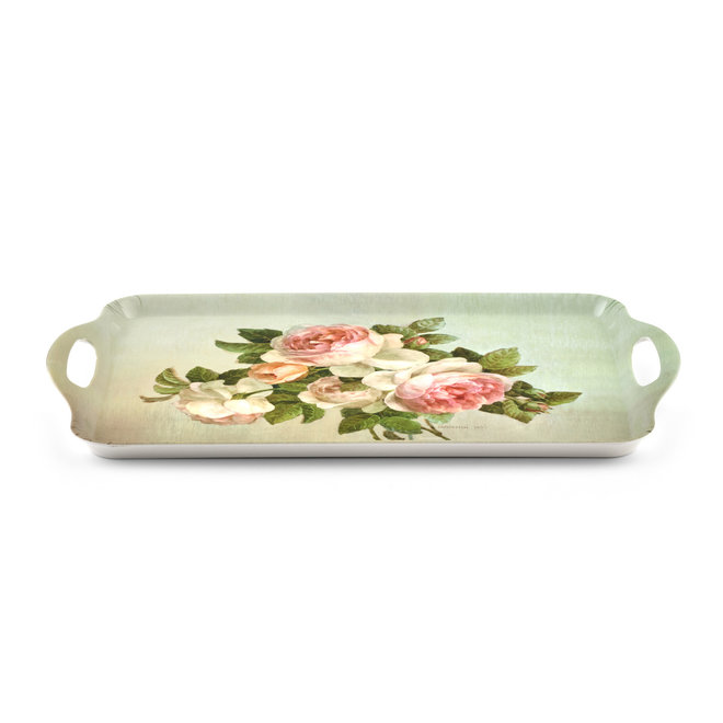 Antique Roses Large Handled Tray