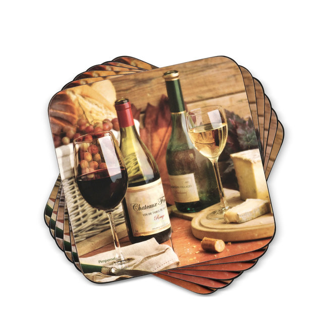 Pimpernel Artisanal Wine Coasters Set of 6