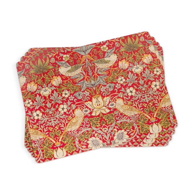 Strawberry Thief (Red) Placemats