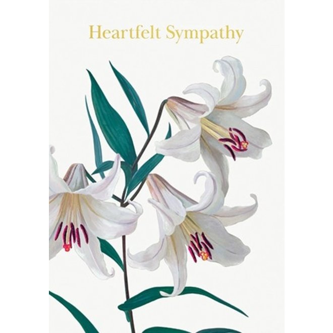 Lilies Sympathy Card