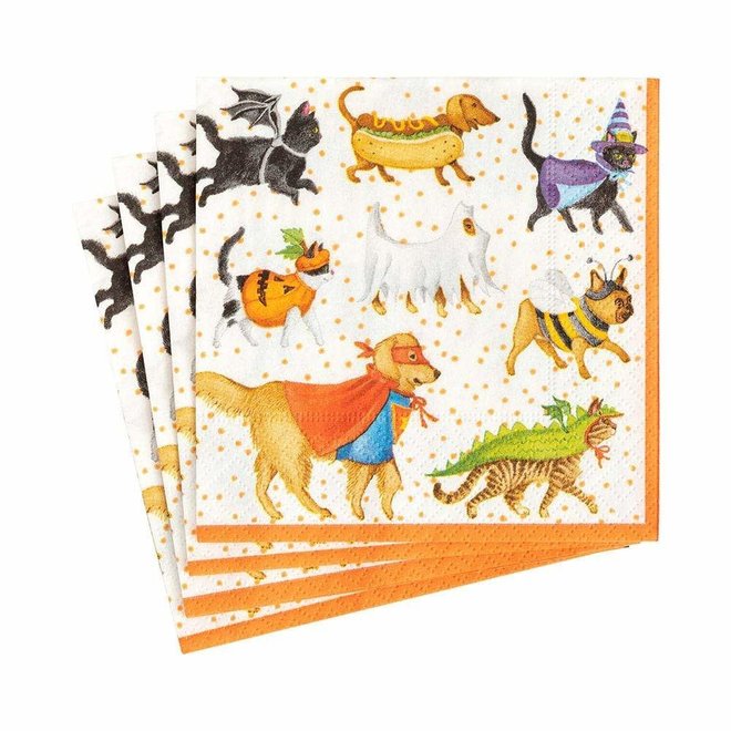 Pets in Costume Paper Cocktail Napkins
