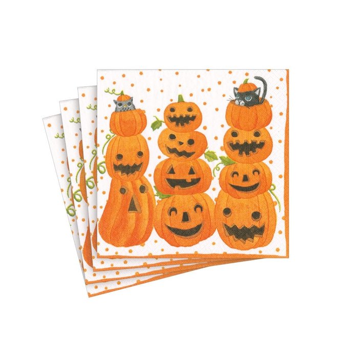 Jack O' Lanterns Paper Cocktail Napkins