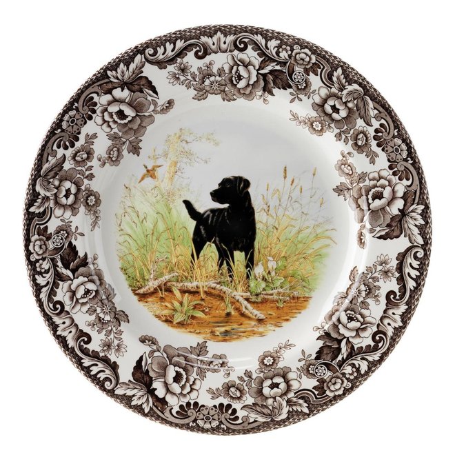 Woodland Dinner Plate (Black Labrador Retriever)