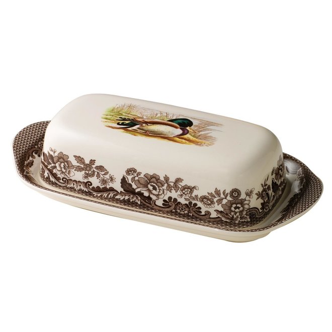 Woodland Covered Butter Dish (Mallard)