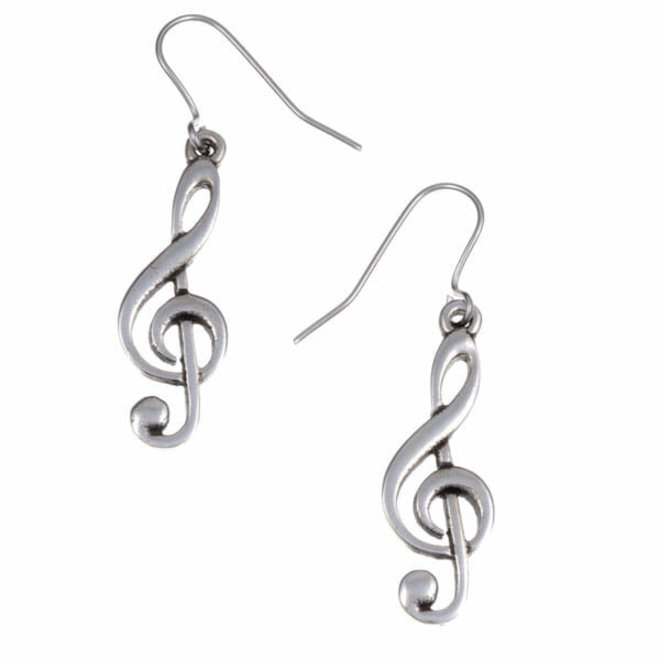 Treble Clef Drop Earrings