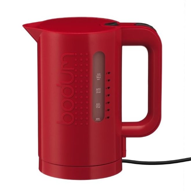 Bistro Electric Cordless 1L Tea Kettle (Red)