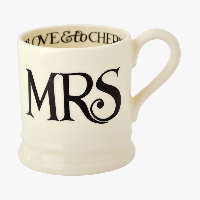 Black Toast Mrs 1/2 Pint Mug