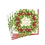 Holly & Berry Wreath Paper Cocktail Napkin