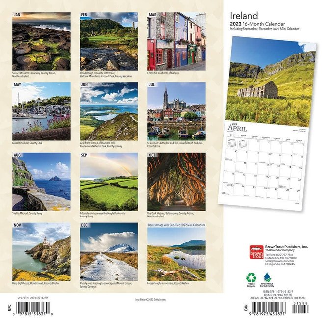 Ireland 2023 Wall Calendar