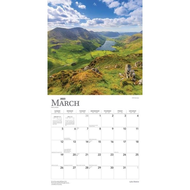 Lake District Wall Calendar 2023