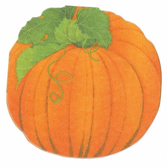 Pumpkin Die-Cut Paper Linen Luncheon Napkins