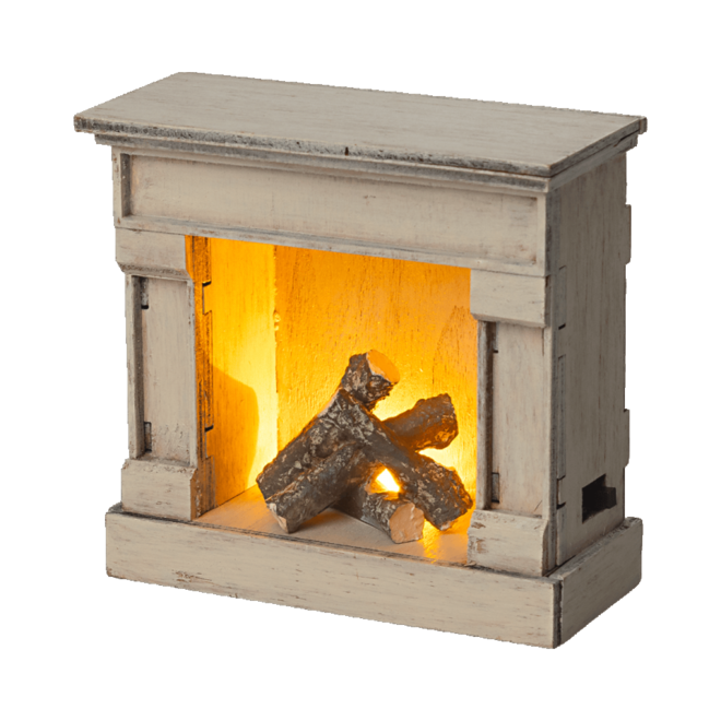 Miniature Fireplace, Off-White