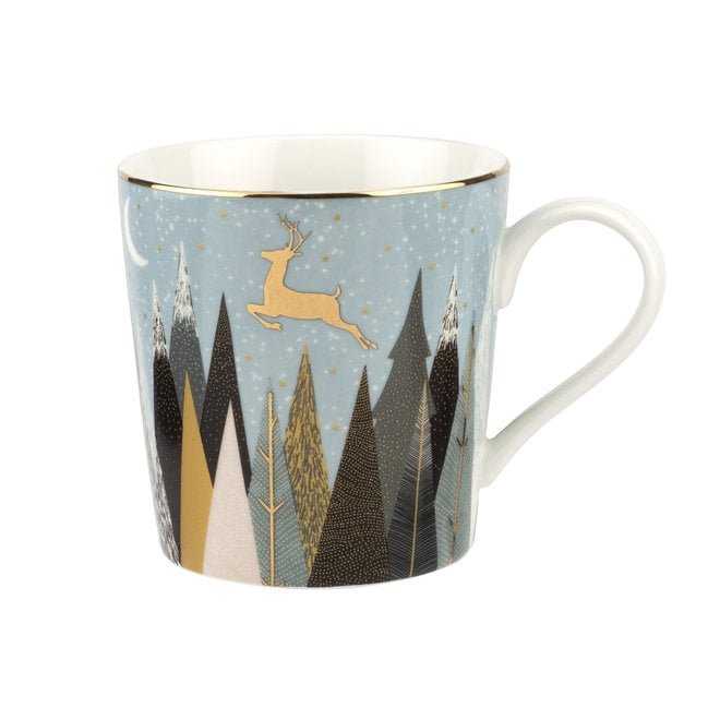 Sara Miller Frosted Pines Mug (Reindeer)