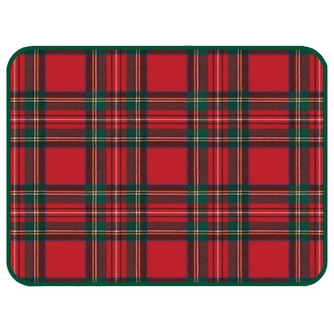 Royal Plaid Paper Placemats Set