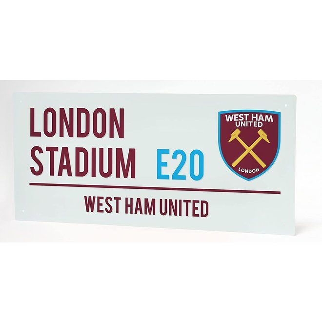 West Ham United FC Metal Sign