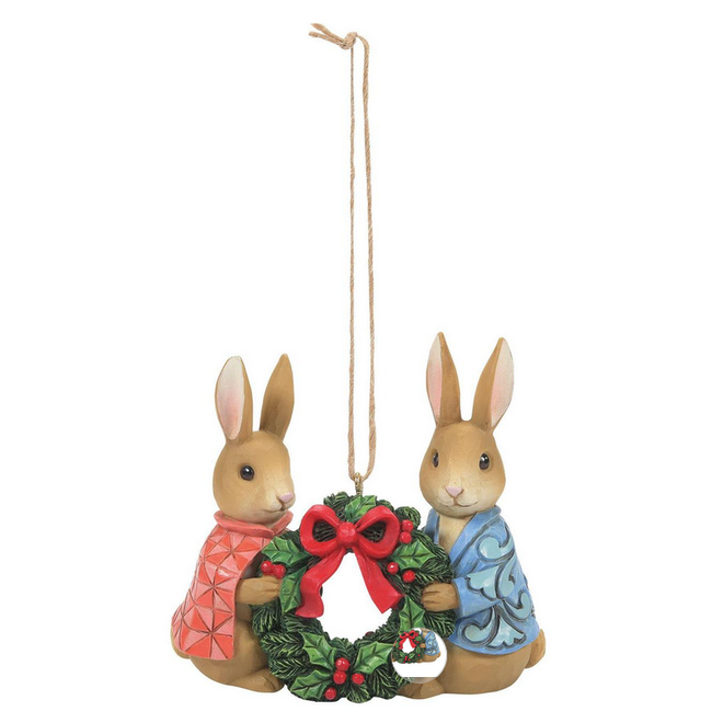 Peter, Flopsy & Holiday Wreath Ornament