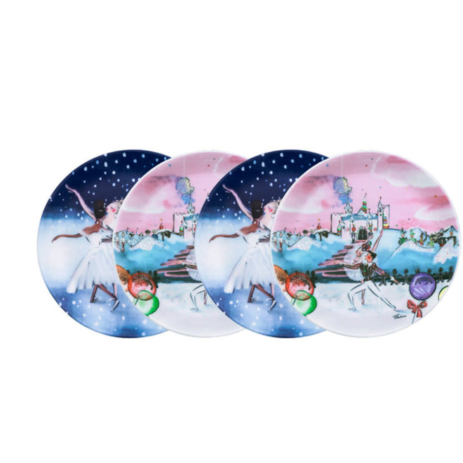 Waltz of the Snowflakes Coupe Plate Set of 4
