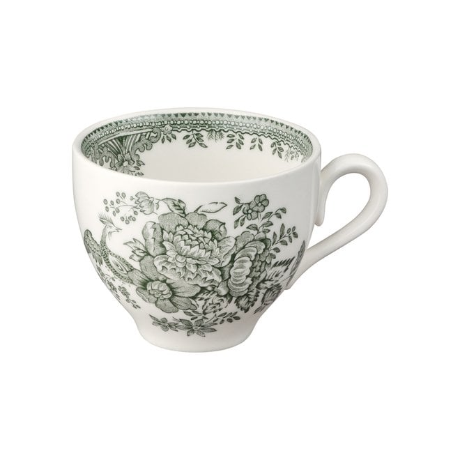 Dark Green Asiatic Pheasants Teacup & Saucer