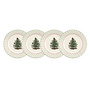 Christmas Tree Set of 4 Polka Dot Dessert Plates