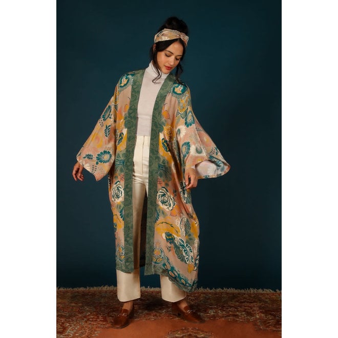 Folk Art Floral Kimono Gown (Petal)