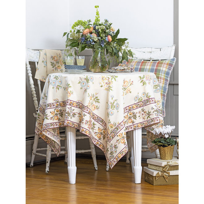 Genevieve Cream Tablecloth (54" x 54")