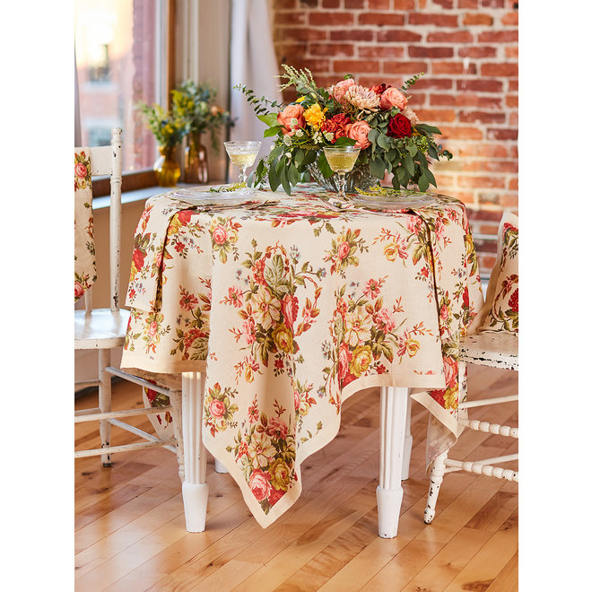 Cassandra Antique Square Tablecloth, 54" x 54"