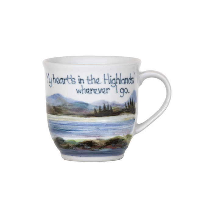 Highland Stoneware Large Mug (Heart's in Highlands)