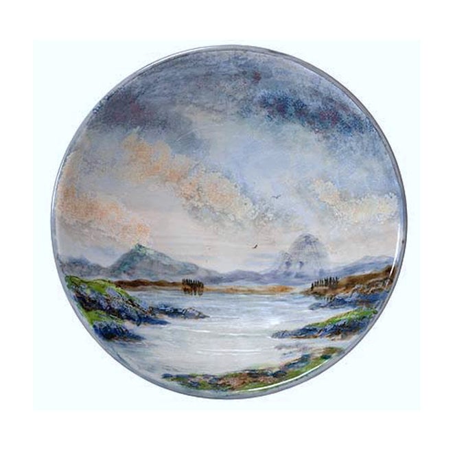 Highland Stoneware Large Flared Bowl Landscape