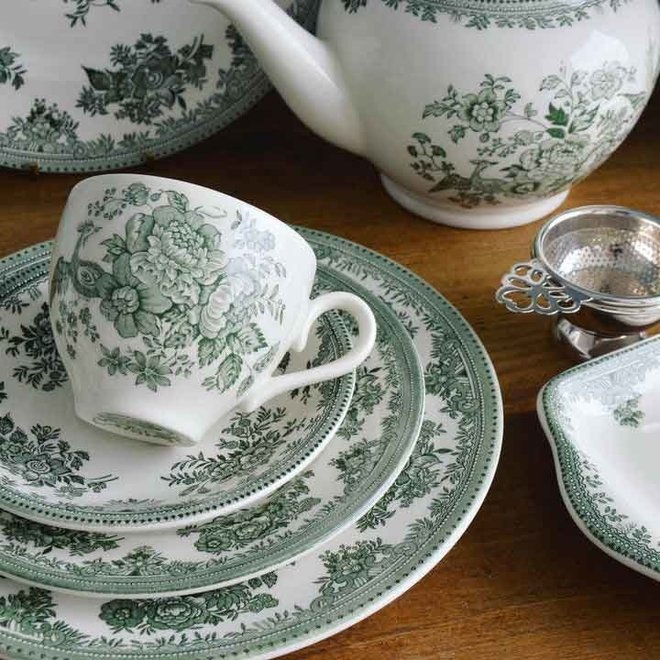 Dark Green Asiatic Pheasants Small Teapot