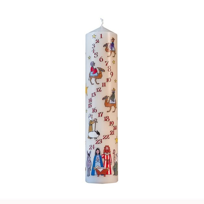 Alison Gardiner Nativity Advent Pillar Candle