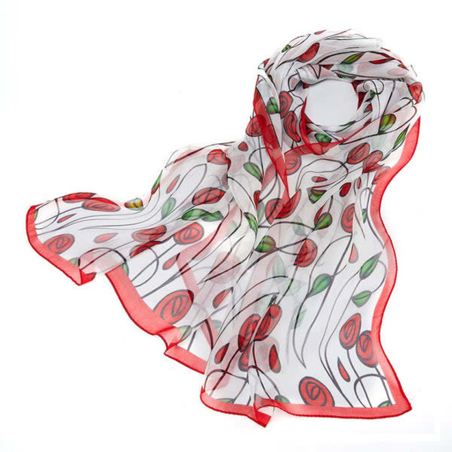 Mackintosh Simple Rose Silk Scarf