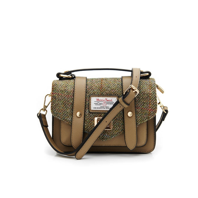 Harris Tweed Chestnut Herringbone Mini Satchel