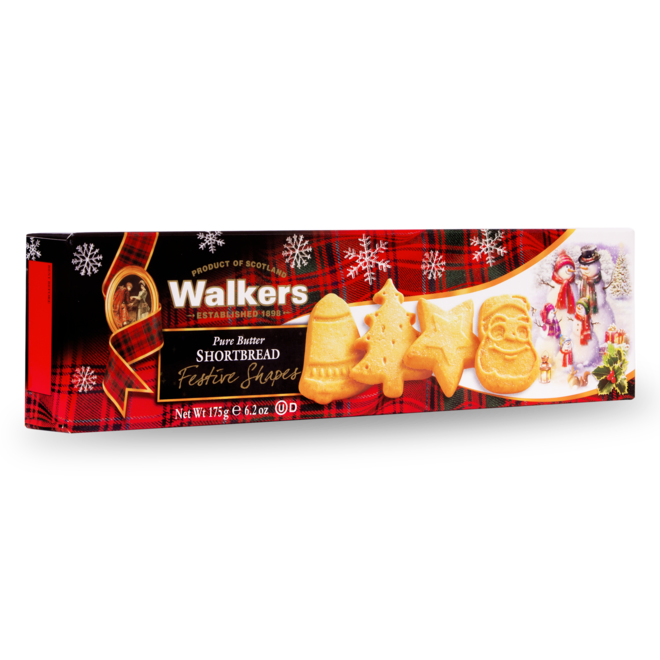 Walkers Festive Shapes Shortbread - 175g
