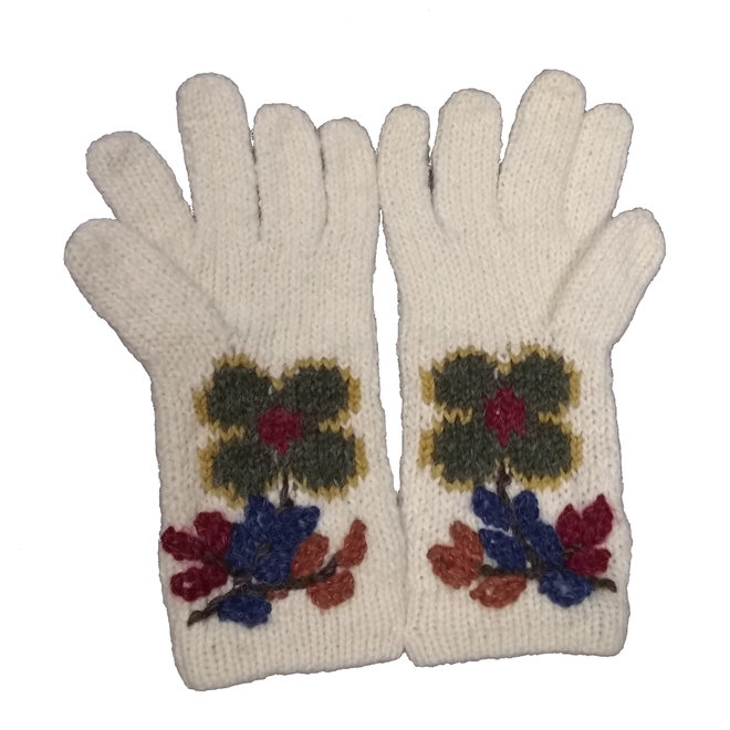 White Flower Gloves