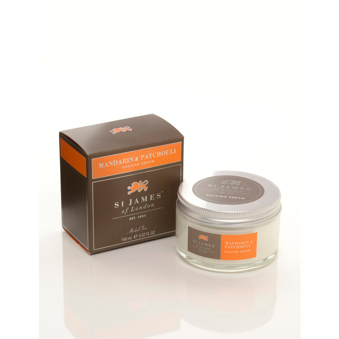 St. James of London Mandarin & Patchouli Shave Cream Jar