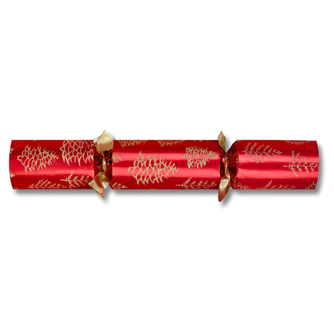 Tree Flakes Red & Gold Crackers (Set of 6)
