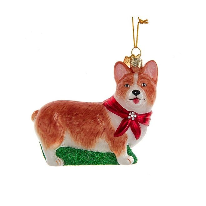 Corgi Glass Ornament