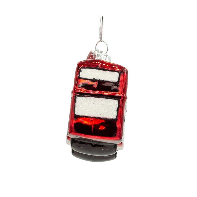 Double Decker Glass Ornament